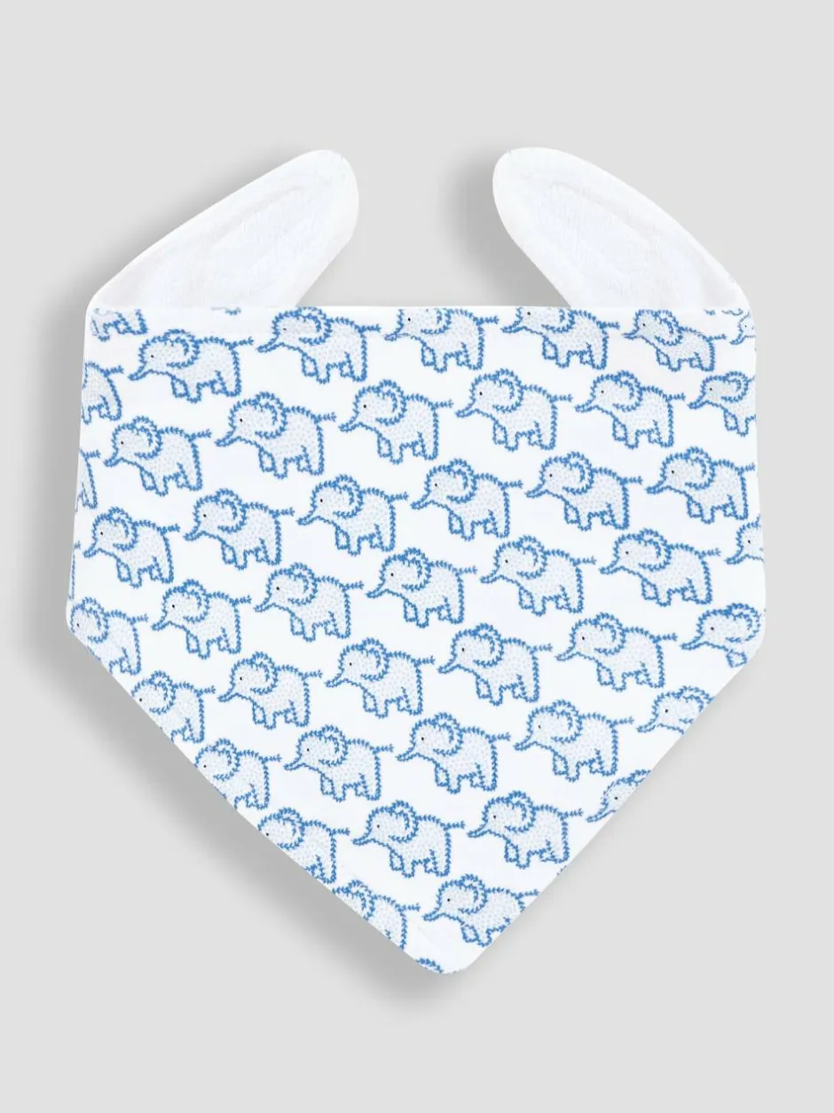 Jojo Maman Bébé 3-Pack Cotton Baby Dribble Bibs Baby Blue Clearance