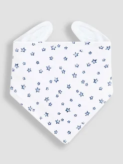 Jojo Maman Bébé 3-Pack Cotton Baby Dribble Bibs Baby Blue Clearance