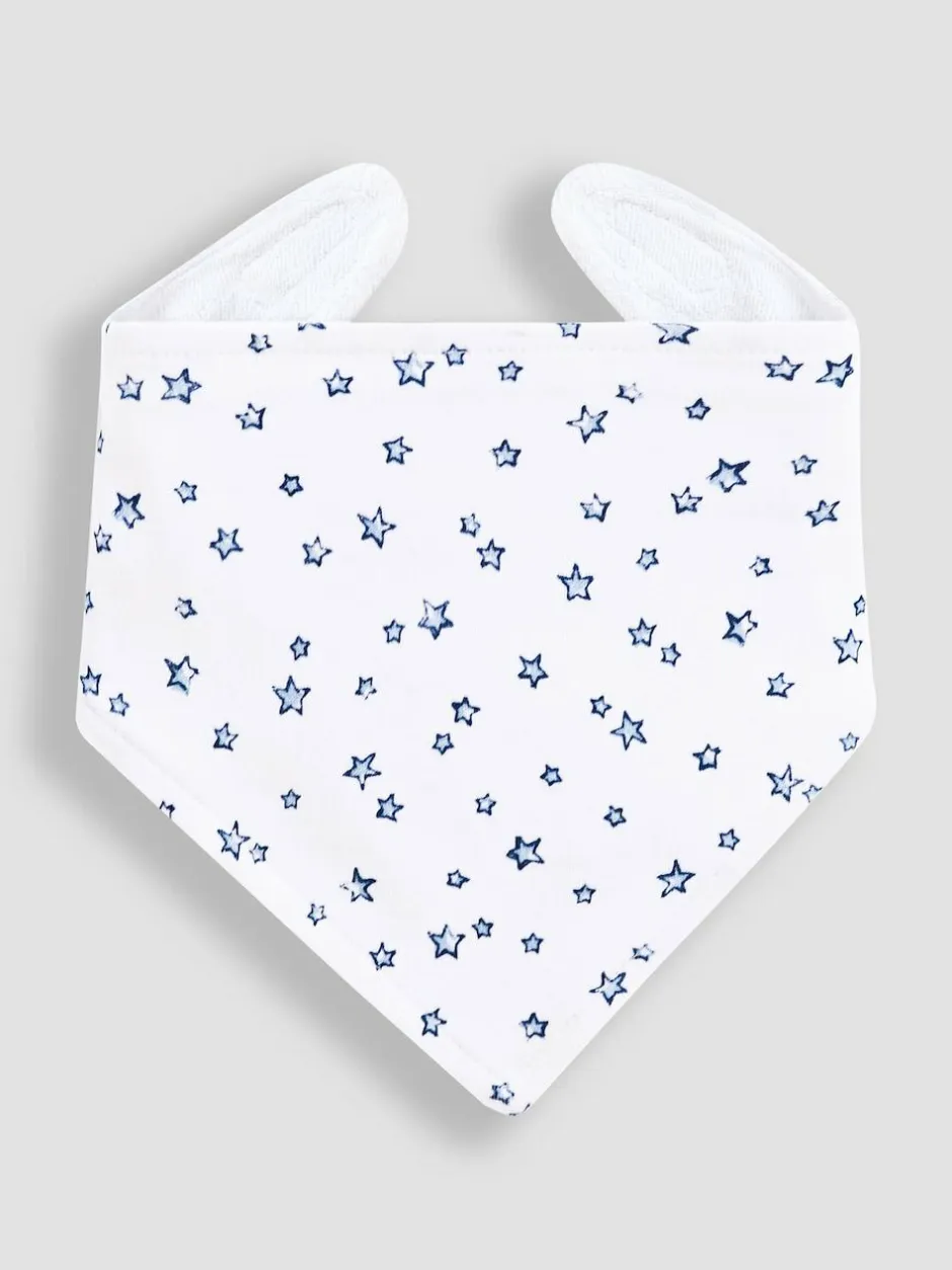 Jojo Maman Bébé 3-Pack Cotton Baby Dribble Bibs Baby Blue Clearance