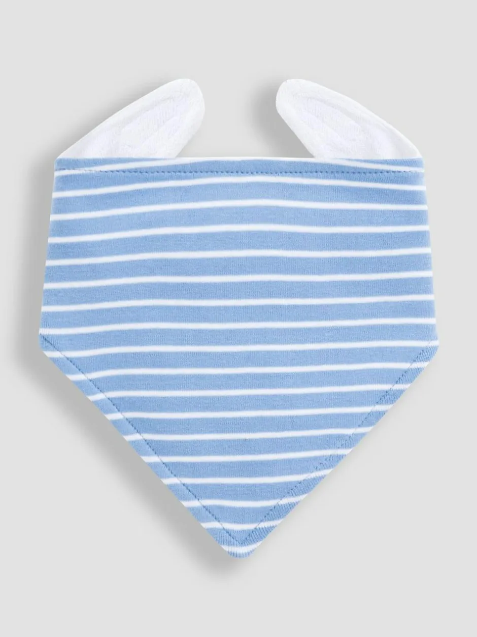 Jojo Maman Bébé 3-Pack Cotton Baby Dribble Bibs Baby Blue Clearance
