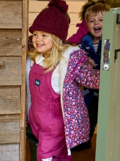 Jojo Maman Bébé Embroidered Cable Hat Berry Clearance