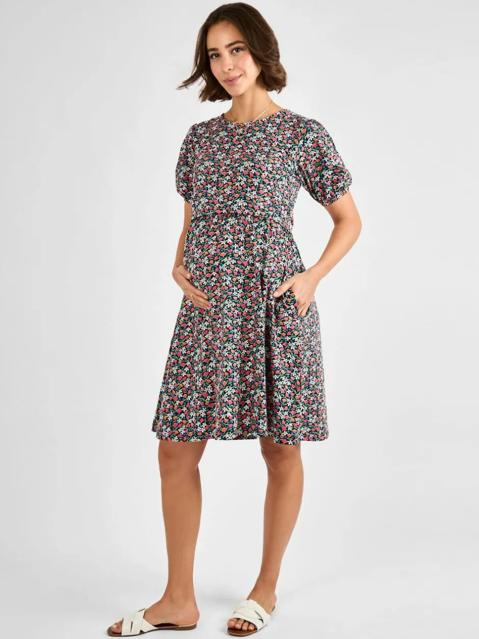 Jojo Maman Bébé Black Double Layer Maternity & Nursing Jersey Dress Clearance