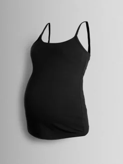 Jojo Maman Bébé 2-Pack Maternity & Nursing Vest Tops Black Outlet