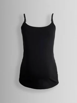 Jojo Maman Bébé 2-Pack Maternity & Nursing Vest Tops Black Outlet