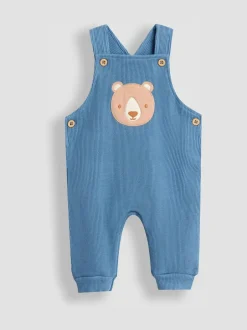 Jojo Maman Bébé Blue Bear Waffle Character Dungaree & Body Set Best