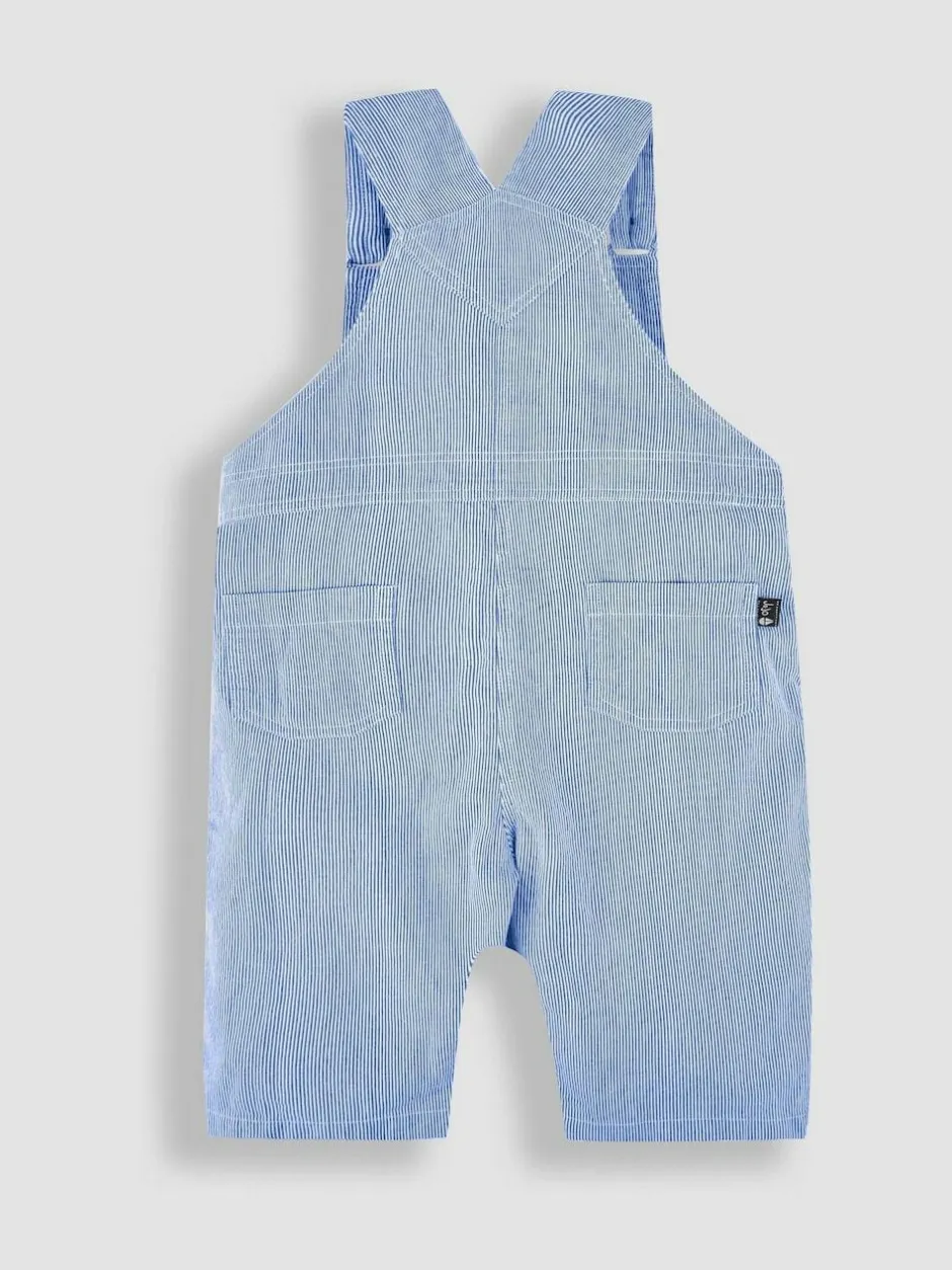 Jojo Maman Bébé Blue Boat Stripe Dungarees Hot