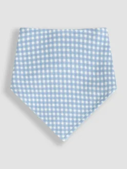 Jojo Maman Bébé Cotton 3-Pack Dribble Bib Blue Outlet