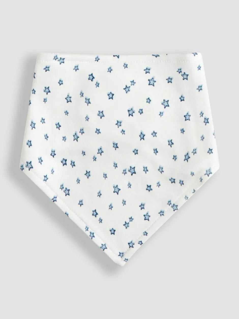 Jojo Maman Bébé Cotton 3-Pack Dribble Bib Blue Outlet
