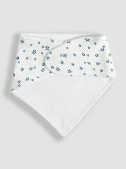 Jojo Maman Bébé Cotton 3-Pack Dribble Bib Blue Outlet