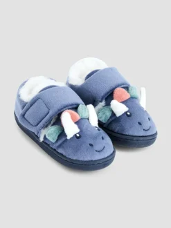 Jojo Maman Bébé Blue Dino Slipper Shoe Hot
