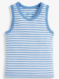 Jojo Maman Bébé Blue 3-Pack Digger Boys' Vest Set Best