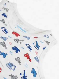 Jojo Maman Bébé Blue 3-Pack Digger Boys' Vest Set Best