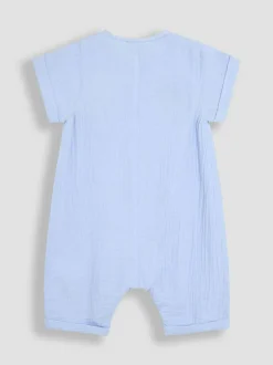 Jojo Maman Bébé Blue Peter Rabbit™ Cheesecloth Button Front 100% Cotton Romper New
