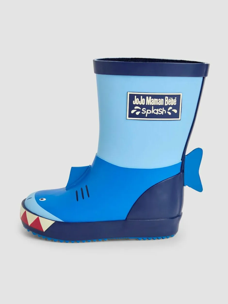 Jojo Maman Bébé Blue Shark Wellies Clearance