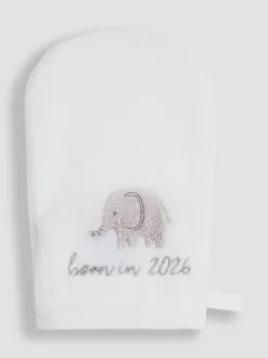 Jojo Maman Bébé Born in 2026 Hooded Towel & Wash Mitt Best