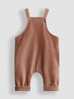 Jojo Maman Bébé Brown Bear Rib Velour Character Dungaree & Body Set Sale