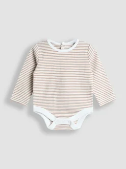 Jojo Maman Bébé Brown Bear Rib Velour Character Dungaree & Body Set Sale