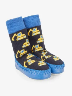Jojo Maman Bébé Moccasin Slipper Socks Cobalt Blue Outlet