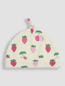 Jojo Maman Bébé Cream Cotton Print Baby Hat Best