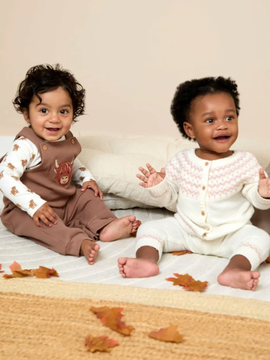 Jojo Maman Bébé Knit 3- Piece Set Cream Fair Isle Clearance
