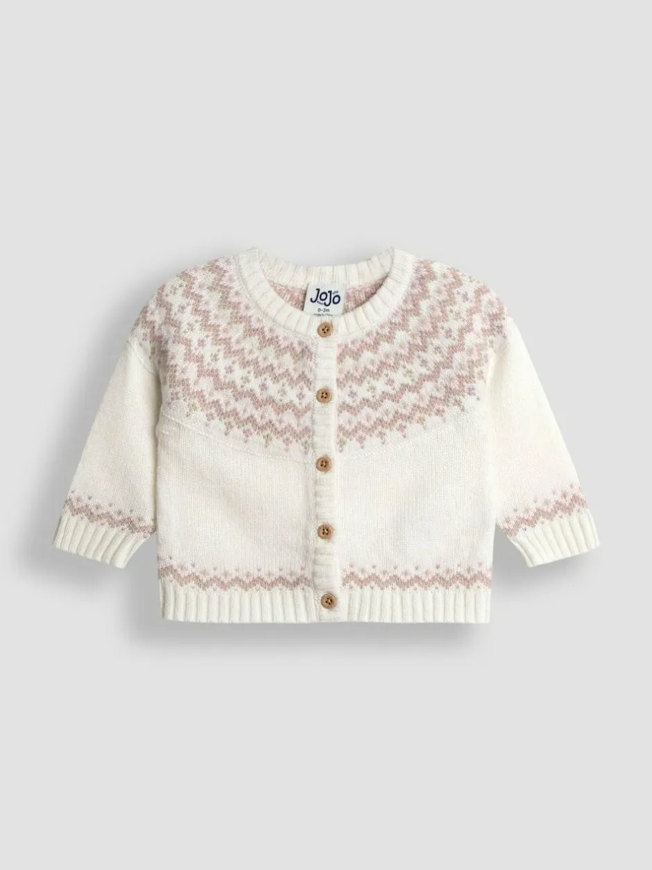 Jojo Maman Bébé Knit 3- Piece Set Cream Fair Isle Clearance