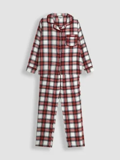 Jojo Maman Bébé Cream Mens Check Woven Pyjama Set Sale