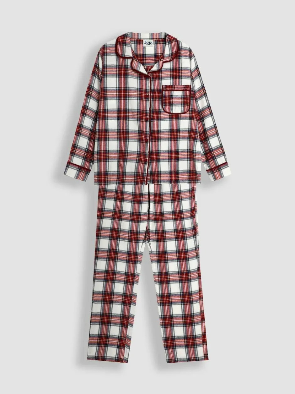 Jojo Maman Bébé Cream Mens Check Woven Pyjama Set Sale