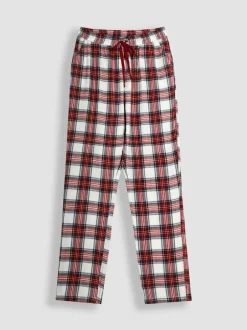 Jojo Maman Bébé Cream Mens Check Woven Pyjama Set Sale
