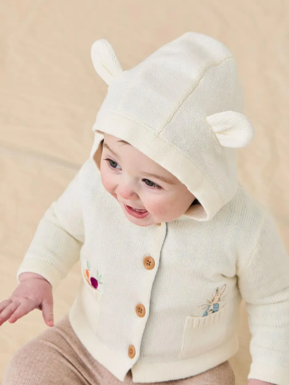 Jojo Maman Bébé Cream Peter Rabbit™ Embroidered Cardigan Best