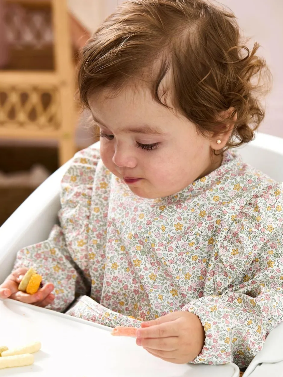 Jojo Maman Bébé Ditsy Floral Frill Sleeved Bib Clearance