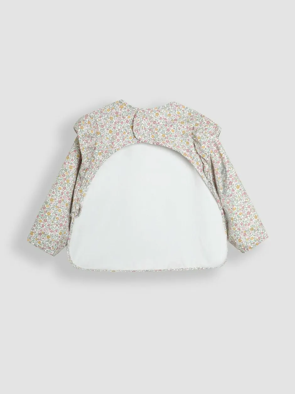 Jojo Maman Bébé Ditsy Floral Frill Sleeved Bib Clearance