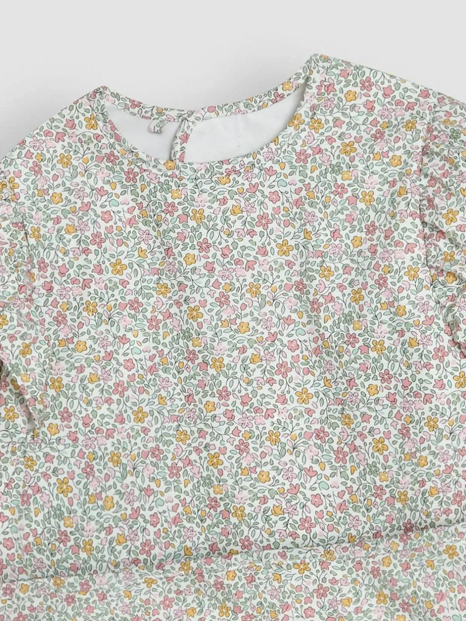 Jojo Maman Bébé Ditsy Floral Frill Sleeved Bib Clearance