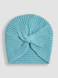 Jojo Maman Bébé Knitted Turban Duck Egg Hot
