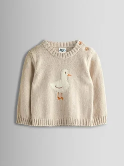 Jojo Maman Bébé Knit Top & Bottom Set Grey Duck Clearance