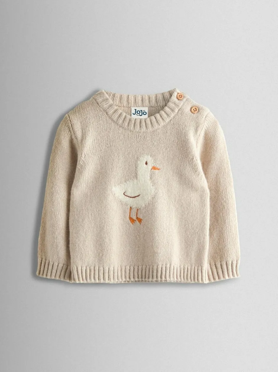 Jojo Maman Bébé Knit Top & Bottom Set Grey Duck Clearance