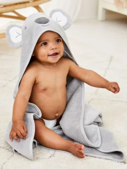 Jojo Maman Bébé Grey Koala Character Hooded Towel Clearance