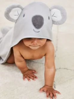 Jojo Maman Bébé Grey Koala Character Hooded Towel Clearance