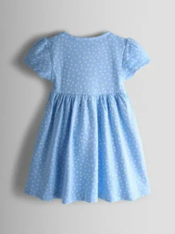 Jojo Maman Bébé Light Blue Sunflower Appliqué Pockets Button Front Dress Best