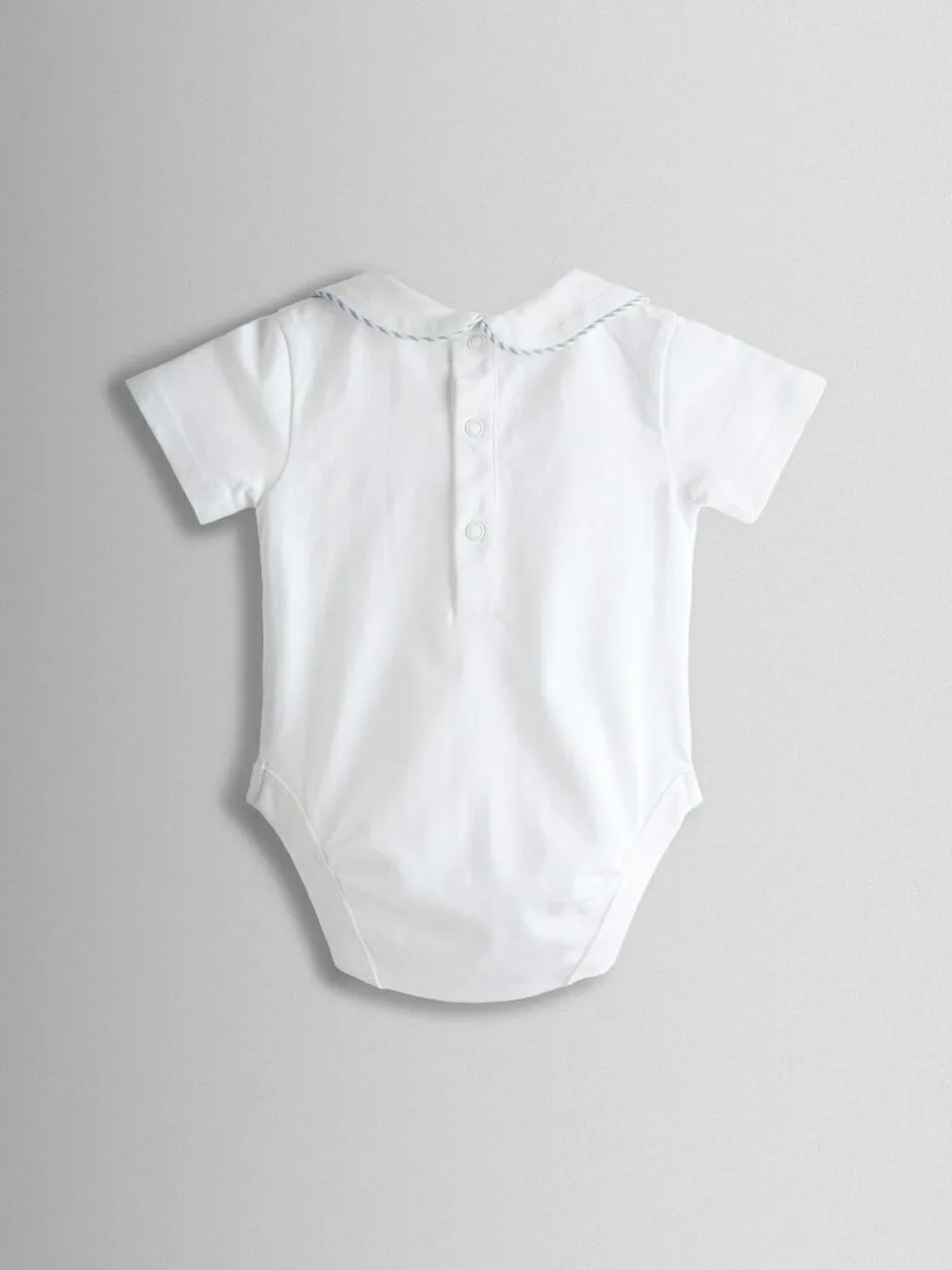 Jojo Maman Bébé Light Blue Classic Body & Stripe Shorts Set 2 Piece Discount