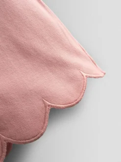 Jojo Maman Bébé Light Pink Applique Scalloped T-shirt Outlet