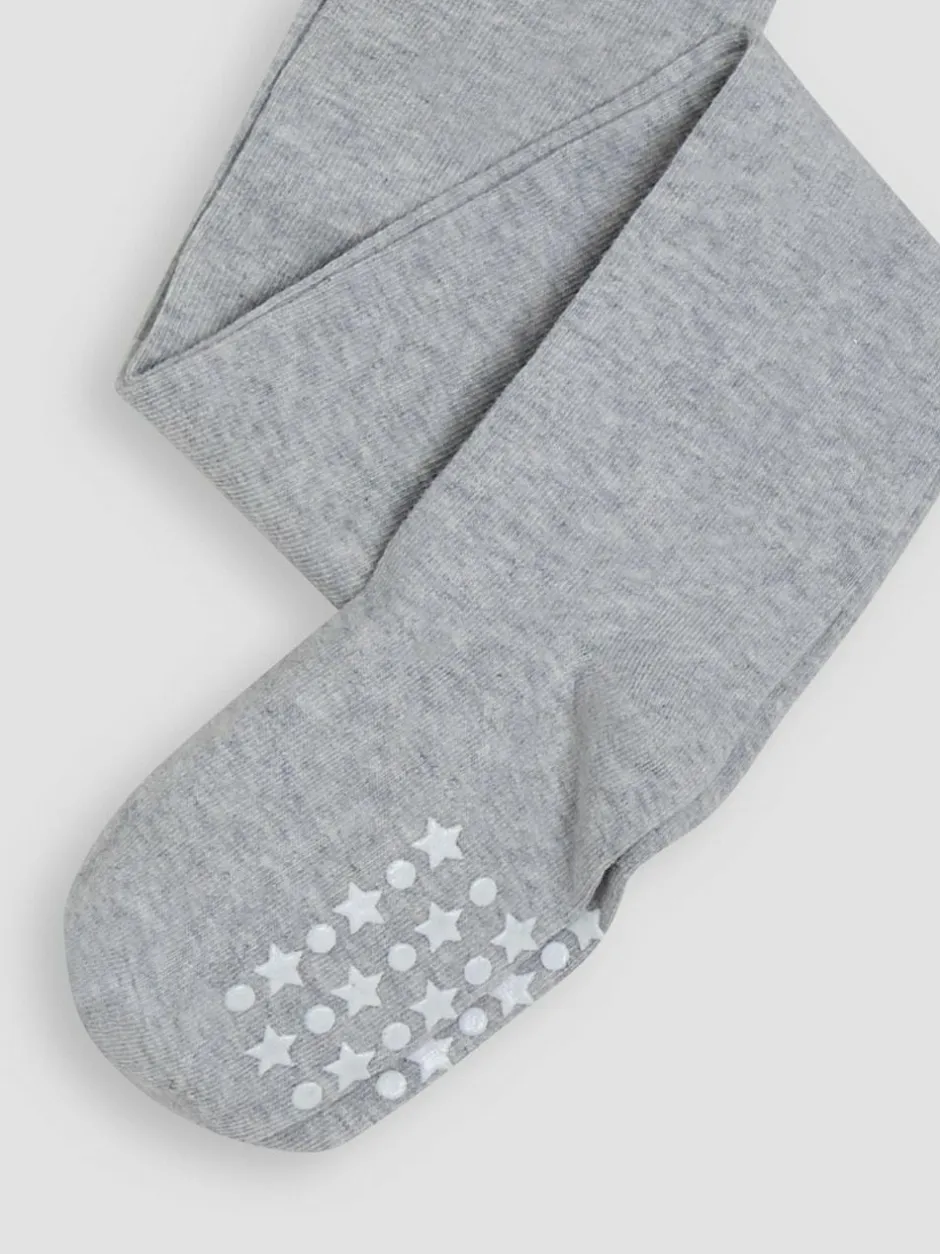 Jojo Maman Bébé Marl Grey Cotton Rich Plain Tights Hot