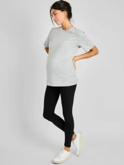 Jojo Maman Bébé Marl Grey Oversized Boyfriend Maternity T-Shirt Sale