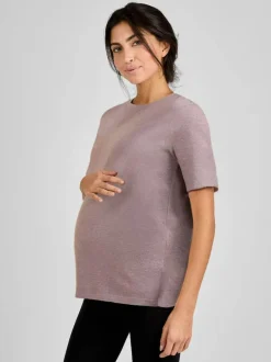 Jojo Maman Bébé Mocha Oversized Boyfriend Maternity T-Shirt Discount
