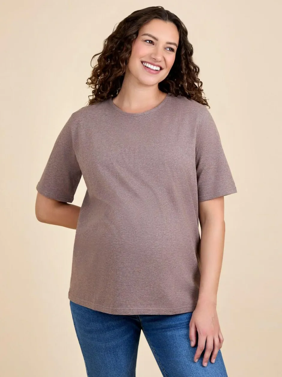 Jojo Maman Bébé Mocha Oversized Boyfriend Maternity T-Shirt Discount
