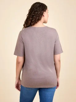 Jojo Maman Bébé Mocha Oversized Boyfriend Maternity T-Shirt Discount