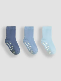 Jojo Maman Bébé 3-Pack Extra Thick Socks Natural Blue Discount
