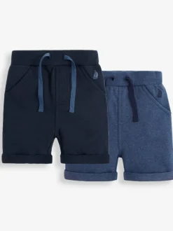 Jojo Maman Bébé Navy Blue & Royal Blue 2-Pack Jogger Shorts Discount