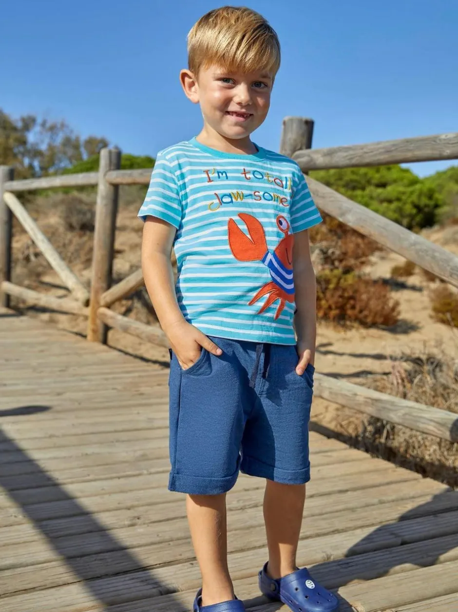 Jojo Maman Bébé Navy Blue & Royal Blue 2-Pack Jogger Shorts Discount