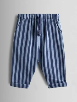 Jojo Maman Bébé 2-Pack Stripe & Plain Joggers Navy Blue Hot