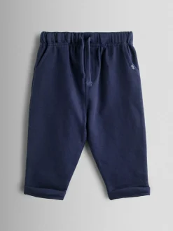 Jojo Maman Bébé 2-Pack Stripe & Plain Joggers Navy Blue Hot
